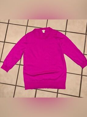 J. Crew Women's Crewneck Sweater - Fuchsia Pink